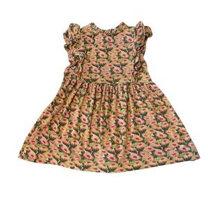 EUC Kate Quinn 12-18 mo Floral baby Mini Dress - Pink and Green Ruffles